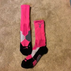 Pink Nike socks